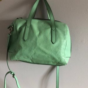 Fossil sea foam green purse